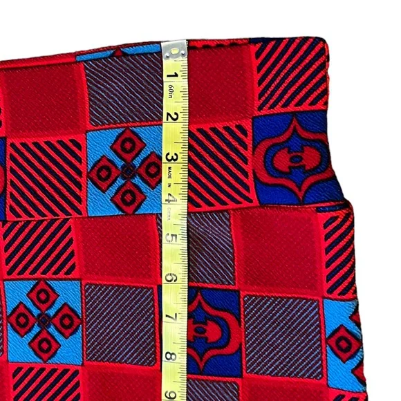 LuLaRoe Straight MIdi Skirt, Red Blue | 3X - Picture 5 of 9